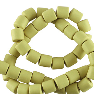 Perles en polym&egrave;re 6mm Vert olive clair