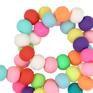 Perles en polym&egrave;re 6mm Multicolore