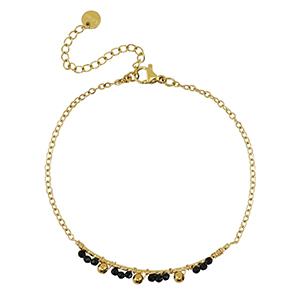 Bracelets en acier Inox Dor&eacute;-noir