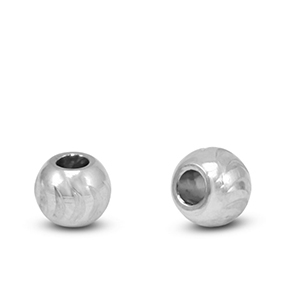 Perles en acier Inox 6mm Argent&eacute;