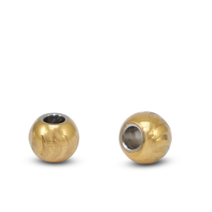 Perles en acier Inox 6mm Dor&eacute;