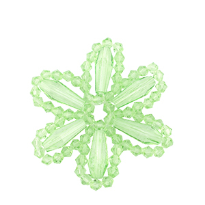 Pendentifs facett&eacute;es fleur Vert