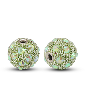 Perles boh&egrave;mes Vert-strass