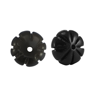 Pierres naturelles perles agate fleur Noir