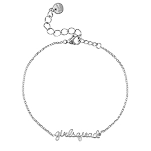 Bracelets en acier Inox ''girlsquad'' Argent&eacute;