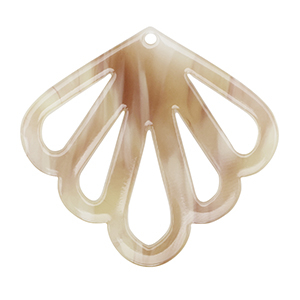 Pendentifs en r&eacute;sine coquille Beige