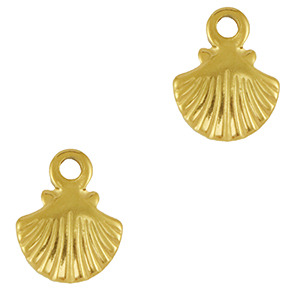 Breloques en acier Inox coquille Dor&eacute;