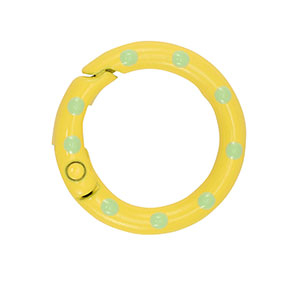 Appr&ecirc;ts color&eacute;s anneau porte-cl&eacute;s Jaune-vert