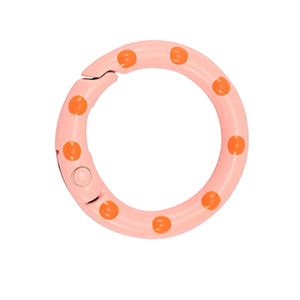 Appr&ecirc;ts color&eacute;s anneau porte-cl&eacute;s Rose-orange