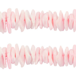 Perles coquillage chips Rose clair