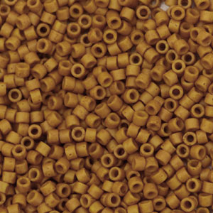 Perles Miyuki d&eacute;licas 11/0 Opaque dyed pumpkin brown DB-653