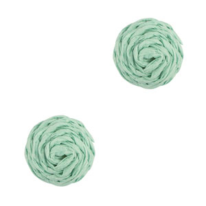 Pendentifs en Raphia 12mm Vert menthe