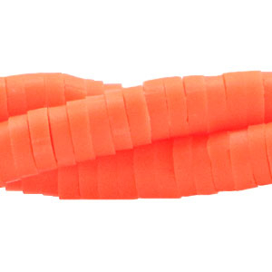 Perles Katsuki 6mm Orange fluo