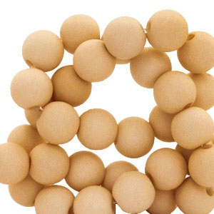 Perles acryliques 6 mm Marron clair