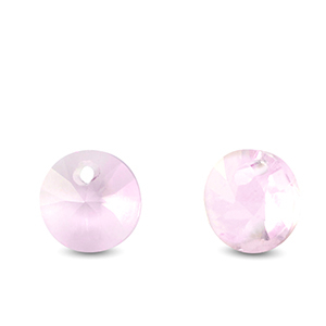 Pendentifs en verre Crystal glass rond Rose clair