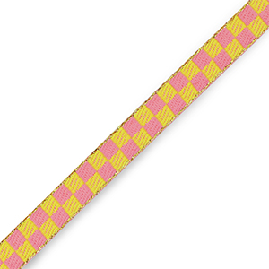 Ruban texte cubes Rose-vert