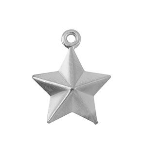 Breloques en acier Inox &eacute;toile Argent&eacute;