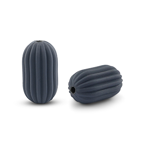 Perles acryliques ovale Anthracite