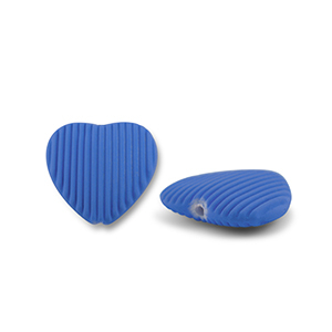 Perles acryliques c&oelig;ur Bleu
