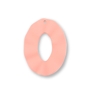 Pendentifs acryliques ovale Rose saumon
