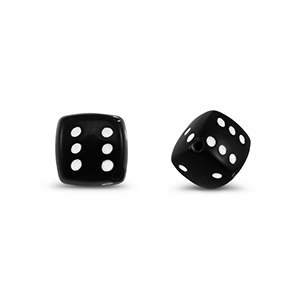Perles acryliques d&eacute;s Noir