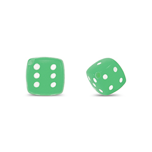 Perles acryliques d&eacute;s Vert