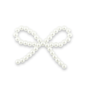 Pendentifs accroche-regard n&oelig;ud Blanc nacr&eacute;