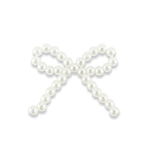 Pendentifs accroche-regard n&oelig;ud Blanc nacr&eacute;