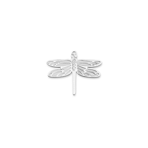 Breloques en acier Inox libellule Argent&eacute;