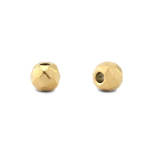 Perles en acier inox 6mm Dor&eacute;