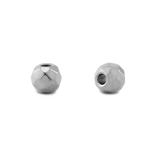 Perles en acier inox 6mm Argent&eacute;