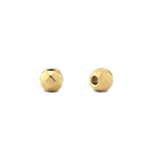 Perles en acier inox 4mm Dor&eacute;