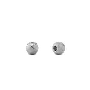Perles en acier inox 3mm Argent&eacute;