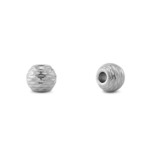 Perles en acier inox 6mm Argent&eacute;
