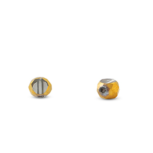 Perles en verre irr&eacute;gulier Gris transparent-dor&eacute;