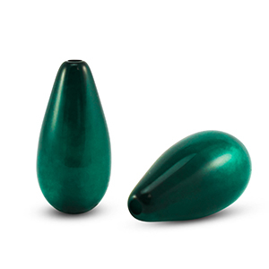 Perles Polaris Elements en forme de goutte Polmo Vert eden fonc&eacute;