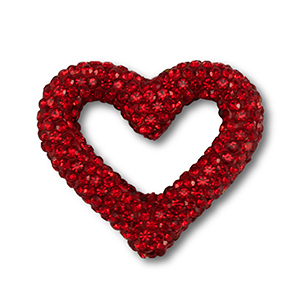Perles boh&egrave;me coeur Rouge