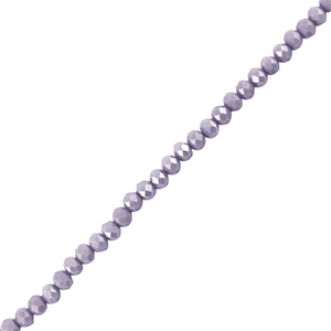 Perles &agrave; facettes 6x4mm disque Heishi Gris lavande clair