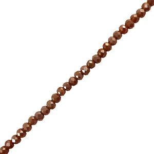 Perles &agrave; facettes 6x4mm disque Heishi Rouge fonc&eacute;-marron