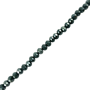 Perles &agrave; facettes 4x3mm disque Heishi Vert fonce