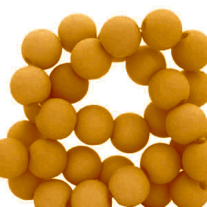 Perles acryliques 4 mm Marron cognac clair
