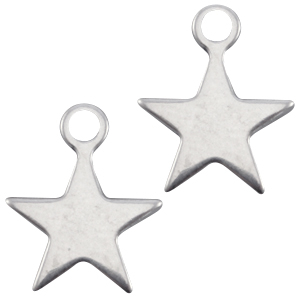Breloques DQ &eacute;toile Argent&eacute; antique (sans nickel)