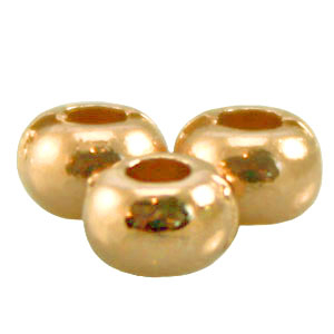 M&eacute;tal DQ perle plate 5x3mm Dor&eacute; (sans nickel)