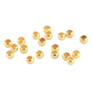 M&eacute;tal DQ perles &agrave; &eacute;craser 2mm Dor&eacute; (sans nickel)