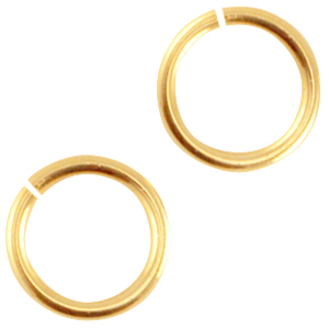 Appr&ecirc;ts en m&eacute;tal DQ anneau bris&eacute; 6.5mm Dor&eacute; (sans nickel)