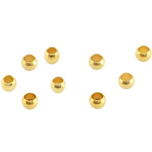 M&eacute;tal DQ perles &agrave; &eacute;craser 3.0mm dor&eacute; (sans nickel)