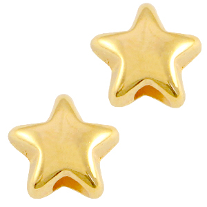 Perles en m&eacute;tal DQ &eacute;toile Dor&eacute; (sans nickel)