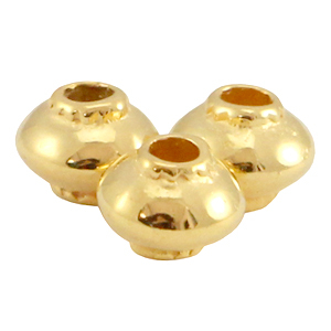 Perles en m&eacute;tal DQ c&ocirc;ne Dor&eacute; (sans nickel)