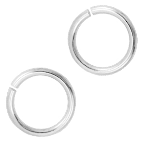 Appr&ecirc;ts en m&eacute;tal DQ anneau bris&eacute; 10.5mm Argent&eacute; antique (sans nickel)