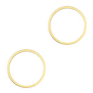 Appr&ecirc;ts en m&eacute;tal DQ anneau ferm&eacute; 15mm Dor&eacute; (sans nickel)